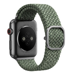 UNIQ Aspen pintas dirželis, skirtas Apple Watch 1/ 2/ 3/ 4/ 5/ 6/ 7/ 8/ SE/ SE2 40/ 38/ 41mm – žalias