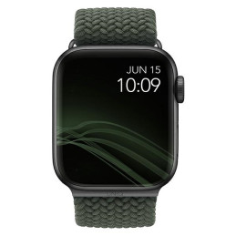 UNIQ Aspen pintas dirželis, skirtas Apple Watch 1/ 2/ 3/ 4/ 5/ 6/ 7/ 8/ SE/ SE2 40/ 38/ 41mm – žalias