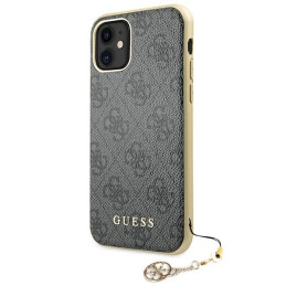 Guess 4G Charms Collection dėklas, skirtas iPhone 11 / Xr - pilkas