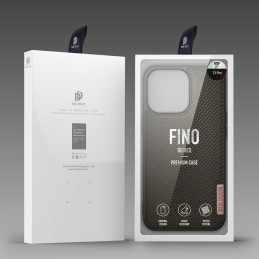 Dux Ducis Fino dėklo dangtelis padengtas nailono medžiaga iPhone 13 Pro žalia