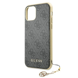 Guess 4G Charms Collection dėklas, skirtas iPhone 11 / Xr - pilkas