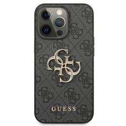 Guess 4G Big Metal Logo dėklas, skirtas iPhone 13 Pro / iPhone 13 - pilkas