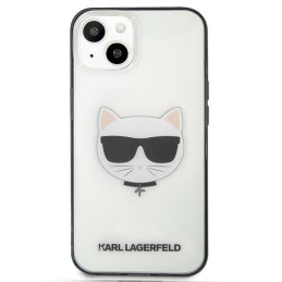 Karl Lagerfeld Ikonik Choupette dėklas iPhone 13 mini - skaidrus