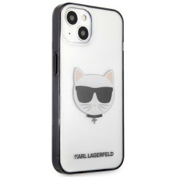Karl Lagerfeld Ikonik Choupette dėklas iPhone 13 mini - skaidrus