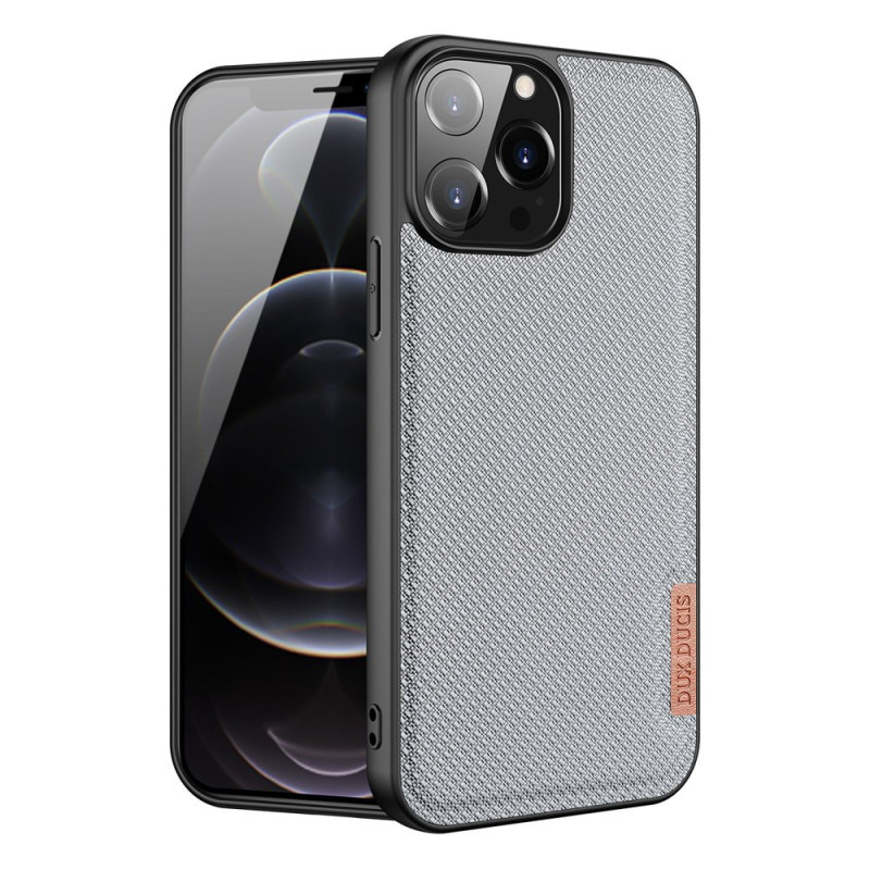 Dux Ducis Fino dėklas, dangtelis padengtas nailono medžiaga, iPhone 13 Pro Max, pilkas
