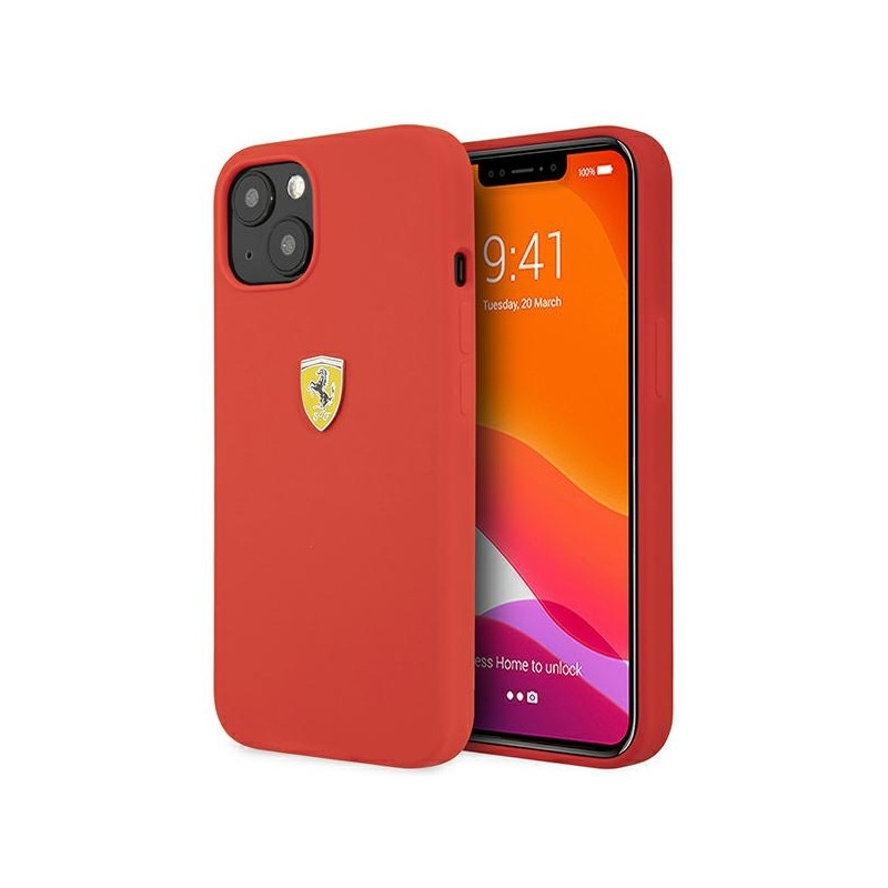 Ferrari silikoninis dėklas iPhone 13 mini - raudonas
