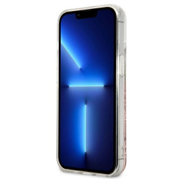 Karl Lagerfeld Liquid Glitter Peek-A-Boo dėklas, skirtas iPhone 13 Pro Max - rožinis
