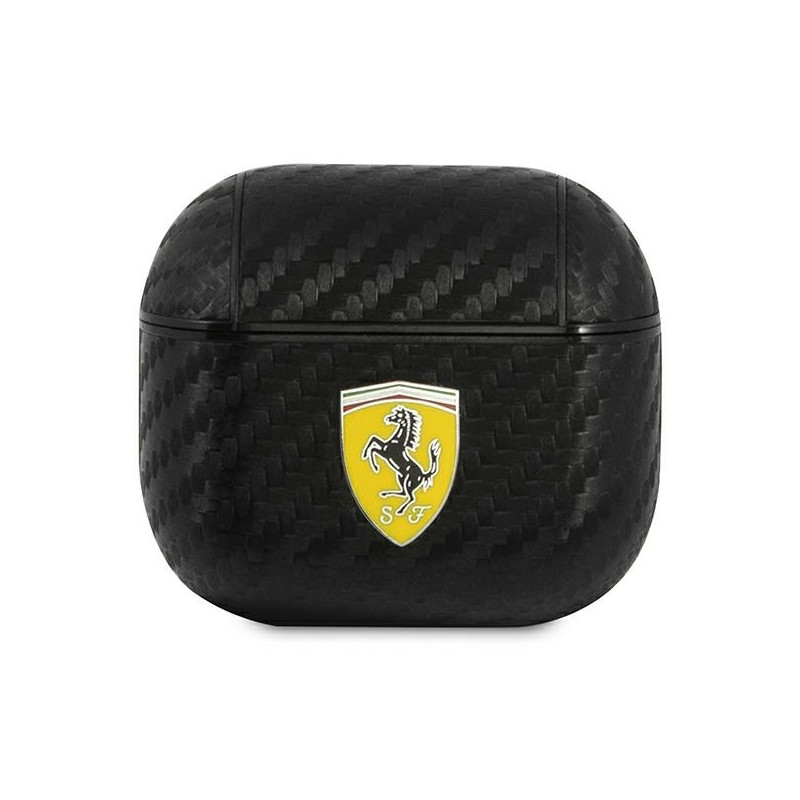 Ferrari On Track PU anglies dėklas, skirtas AirPods 3 – juodas