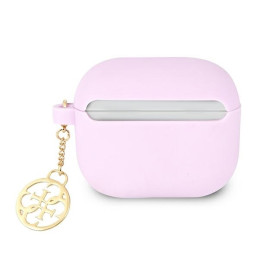 Guess Charm 4G Collection dėklas, skirtas AirPods 3 – violetinis