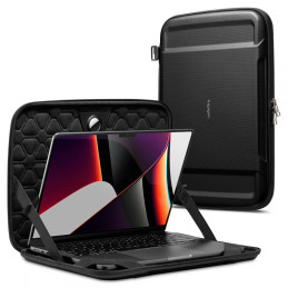 Spigen Rugged Armor Pouch Pro dangtelis 13-14" nešiojamam kompiuteriui - juodas