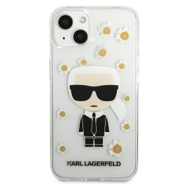 Karl Lagerfeld Flower Ikonik Karl dėklas iPhone 13 mini - skaidrus