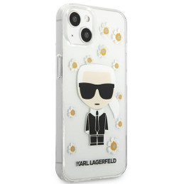 Karl Lagerfeld Flower Ikonik Karl dėklas iPhone 13 mini - skaidrus