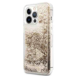 Guess Glitter Charms dėklas iPhone 14 Pro - auksinis