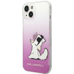 Karl Lagerfeld Choupette Fun dėklas iPhone 14 Plus - rožinis