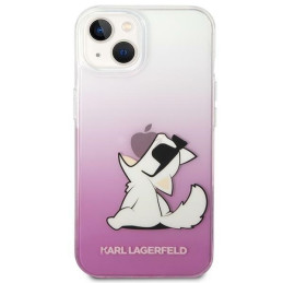 Karl Lagerfeld Choupette Fun dėklas iPhone 14 Plus - rožinis