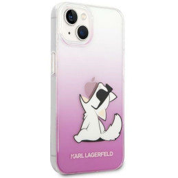 Karl Lagerfeld Choupette Fun dėklas iPhone 14 Plus - rožinis