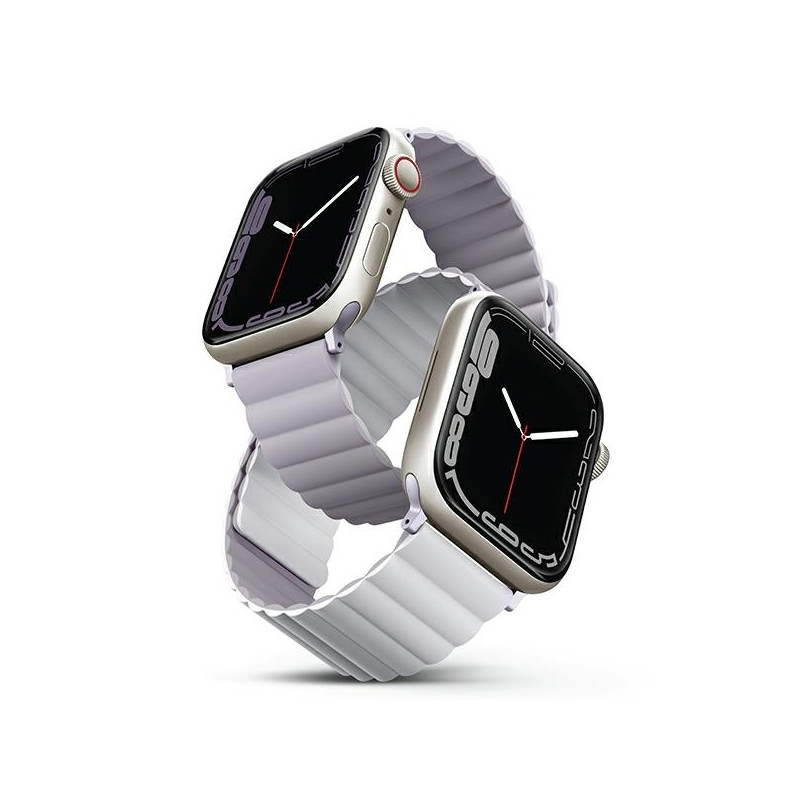 Uniq Revix dirželis skirtas Apple Watch 1/ 2/ 3/ 4/ 5/ 6/ 7/ 8/ SE/ SE2 38/ 40/ 41mm - alyvinė ir balta