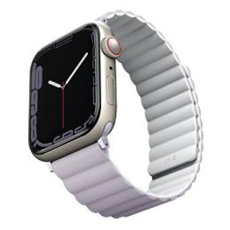 Uniq Revix dirželis skirtas Apple Watch 1/ 2/ 3/ 4/ 5/ 6/ 7/ 8/ SE/ SE2 38/ 40/ 41mm - alyvinė ir balta