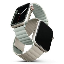 Uniq Revix dirželis, skirtas Apple Watch 1/ 2/ 3/ 4/ 5/ 6/ 7/ 8/ SE/ SE2/ Ultra 42/ 44/ 45/ 49mm – šalavijai smėlio spal...