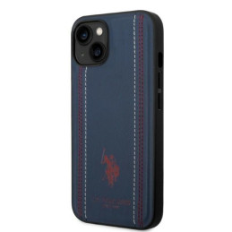 JAV Polo Assn byla Leather Stitch iPhone 14 - tamsiai mėlyna