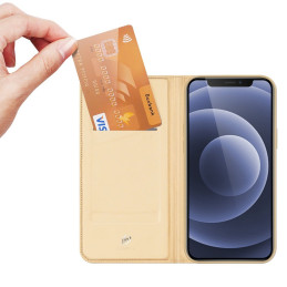 Dux Ducis Skin Pro dėklo dėklo dangtelis su atvartu iPhone 13 mini gold