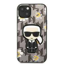 Karl Lagerfeld Flower Ikonik Karl dėklas iPhone 13 - pilkas