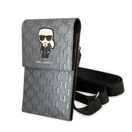 Karl Lagerfeld Ikonik Karl Monogram Patch krepšys – sidabrinis