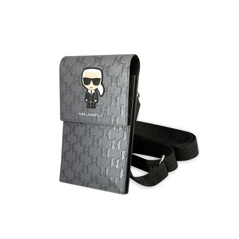 Karl Lagerfeld Ikonik Karl Monogram Patch krepšys – sidabrinis