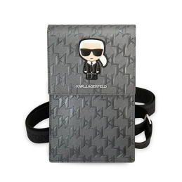 Karl Lagerfeld Ikonik Karl Monogram Patch krepšys – sidabrinis