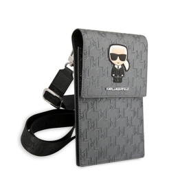 Karl Lagerfeld Ikonik Karl Monogram Patch krepšys – sidabrinis