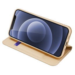 Dux Ducis Skin Pro dėklo dėklo dangtelis su atvartu iPhone 13 mini gold