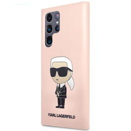 Karl Lagerfeld Silicone Ikonik dėklas Samsung Galaxy S23 Ultra - rožinis
