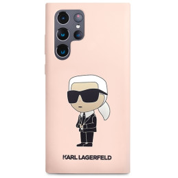 Karl Lagerfeld Silicone Ikonik dėklas Samsung Galaxy S23 Ultra - rožinis