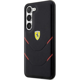 Ferrari Hot Stamp Lines dėklas Samsung Galaxy S23 - juodas