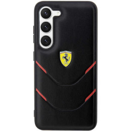Ferrari Hot Stamp Lines dėklas Samsung Galaxy S23 - juodas