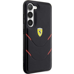 Ferrari Hot Stamp Lines dėklas Samsung Galaxy S23 - juodas