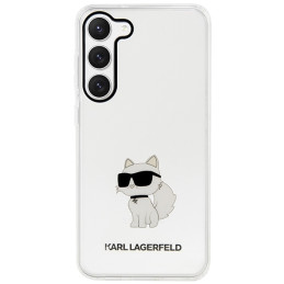 Karl Lagerfeld Ikonik Choupette dėklas Samsung Galaxy S23 - skaidrus
