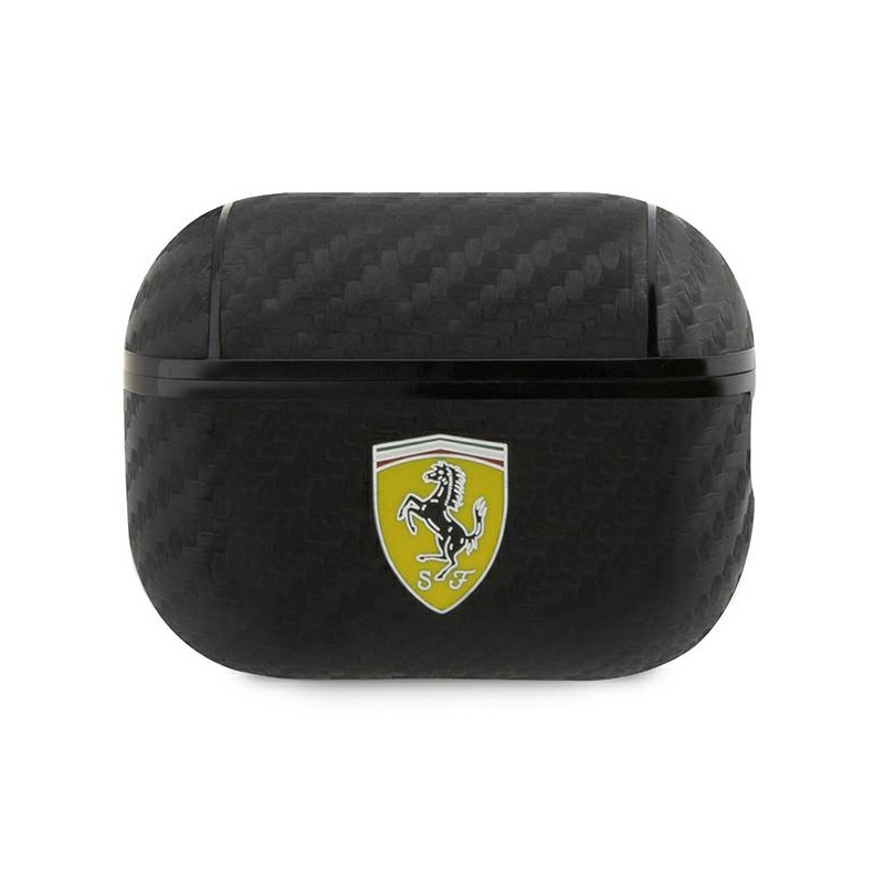 Ferrari On Track PU Carbon dėklas, skirtas AirPods Pro 2 dangteliui - juodas