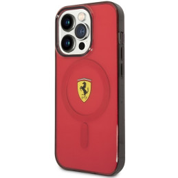 Ferrari Translucent MagSafe dėklas iPhone 14 Pro Max - raudonas