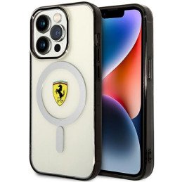 Ferrari Outline MagSafe dėklas iPhone 14 Pro Max - skaidrus