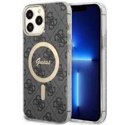 Guess 4G MagSafe dėklas iPhone 13 Pro Max - juodas