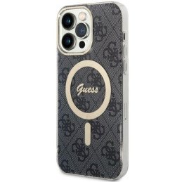 Guess 4G MagSafe dėklas iPhone 14 Pro Max - juodas