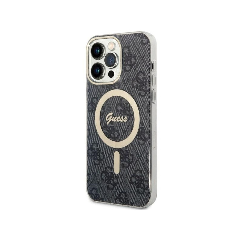 Guess 4G MagSafe dėklas iPhone 14 Pro Max - juodas