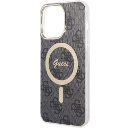 Guess 4G MagSafe dėklas iPhone 14 Pro Max - juodas