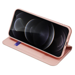 Dux Ducis Skin Pro dėklo dėklas su atvartu iPhone 13 Pro rožinis