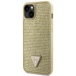 Guess Rhinestone Triangle dėklas iPhone 14 Plus - auksinis