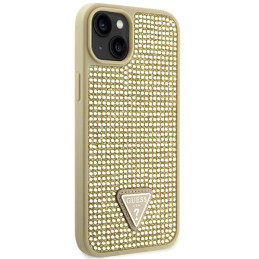 Guess Rhinestone Triangle dėklas iPhone 14 Plus - auksinis