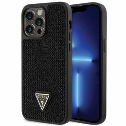 Guess Rhinestone Triangle dėklas, skirtas iPhone 14 Pro Max - juodas