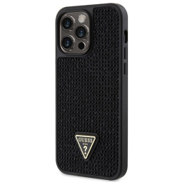 Guess Rhinestone Triangle dėklas, skirtas iPhone 14 Pro Max - juodas