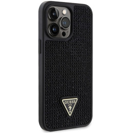Guess Rhinestone Triangle dėklas, skirtas iPhone 14 Pro Max - juodas